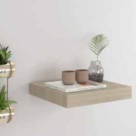 Floating Wall Shelf Oak 9.1"x9.3"x1.5" MDF