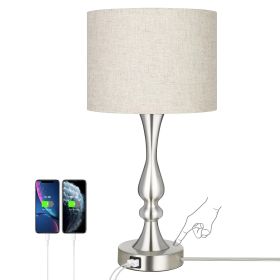 Touch Control Table Lamp 3 Way Dimmable with 2 USB Ports for Living Room;  Bedroom;  Bulb Include