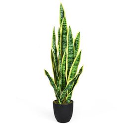 35.5" Indoor-Outdoor Decoration Fake Artificial Snake Plant