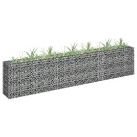 Gabion Raised Bed Galvanized Steel 106.3"x11.8"x23.6"