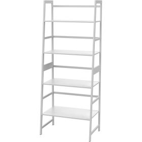 Bookshelf, Ladder Shelf, 4 Tier Tall Bookcase, Modern Open Book Case for Bedroom, Living Room, Office (White)