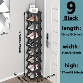 Compact Shoe Rack Optimize Indoor Storage Effortlessly (size: [Black single row] 9 floors)