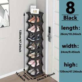 Compact Shoe Rack Optimize Indoor Storage Effortlessly (size: [Black single row] 8 floors)