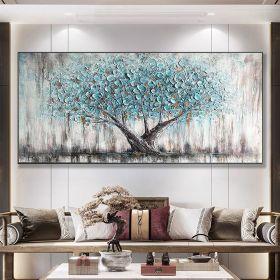 Hand Oil Pianting Large Full Blooming Tower Tree Hand Painted Oil Painting on Canvas Abstract Yellow Tree Landscape Modern Living Room Wall Art Luxuri (Style: 05, size: 90X120cm)