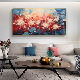 Handmade Oil Painting Original Colorful Oil Painting on Canvas Abstract Firework Painting Large Modern Wall Art Bedroom Wall Decor Custom Textured Art (Style: 01, size: 100x150)