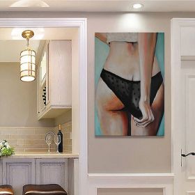 Handpainted large Sexy Naked Back Wall Art Sexy Girl woman Modern Abstract Nude Oil Painting on Canvas Home Entryway Living Room Bedroom Luxurious Dec (Style: 01, size: 100X150cm)