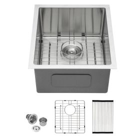 Lordear 32 Inch Undermount Kitchen Sink Single Bowl 16 Gauge Stainless Steel Sink (size: 15)