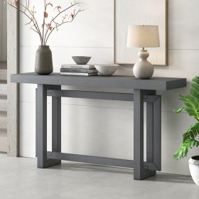 U_STYLE Contemporary Console Table with Wood Top, Extra Long Entryway Table for Entryway, Hallway, Living Room, Foyer, Corridor (Color: as Pic)